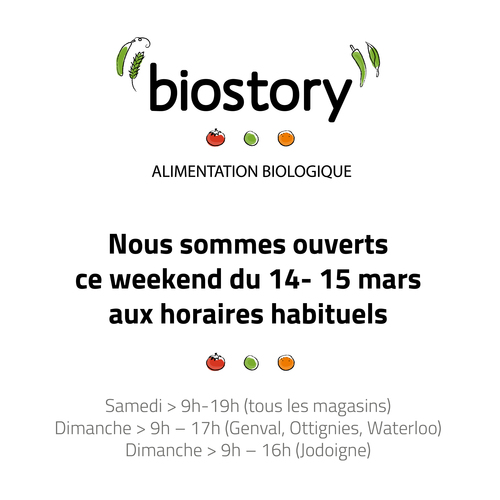 Nous sommes ouverts ce weekend du 14 - 15 mars